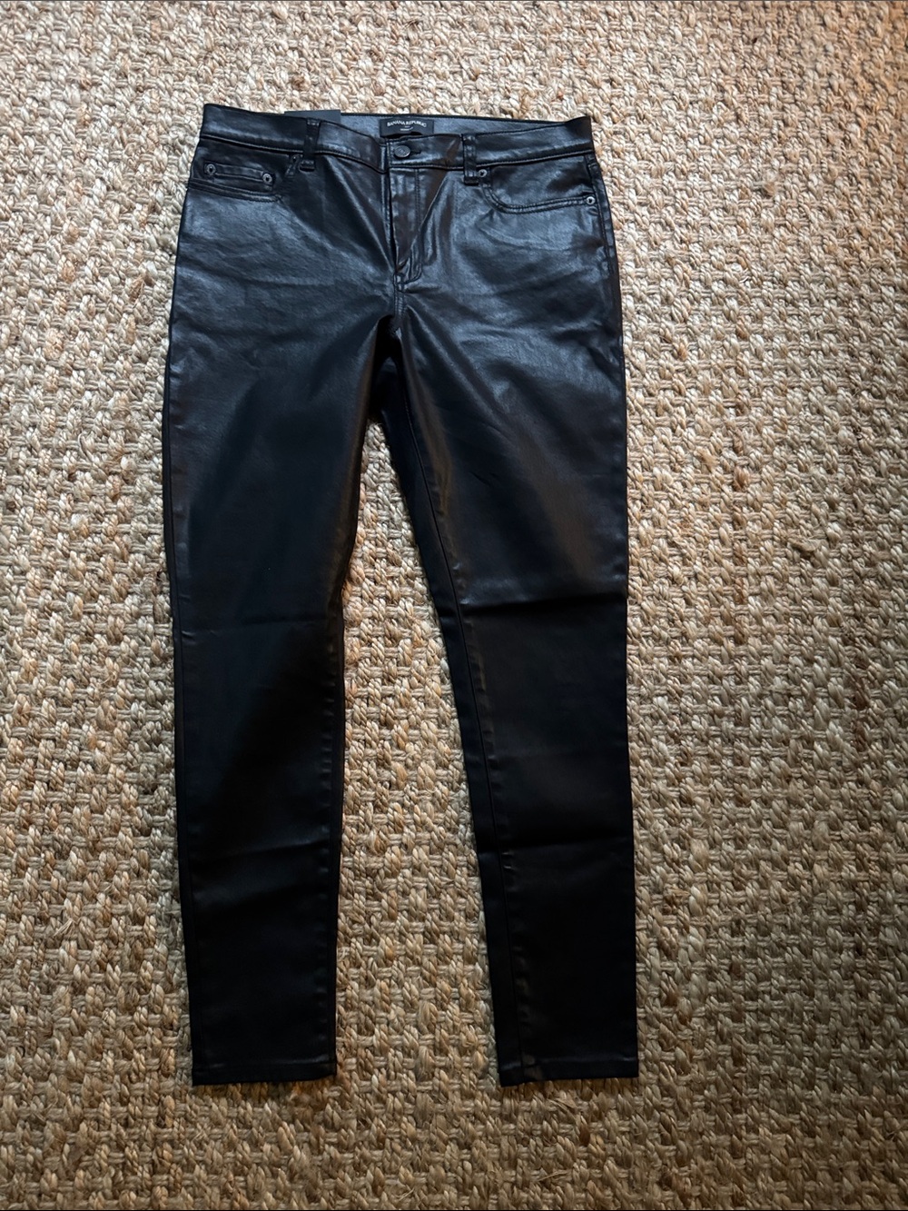 Banana Republic Black Coated Skinny Jeans